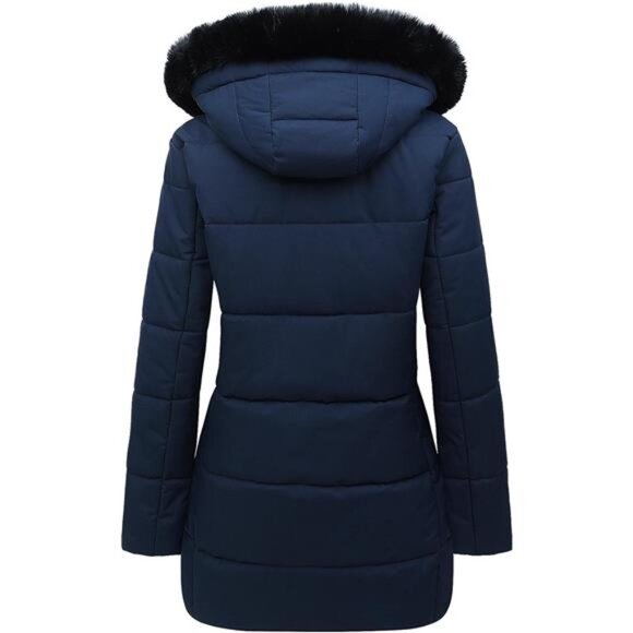 Women's Winter Puffer Coat Jacket Waterproof Dark Blue - Picture 2 of 6